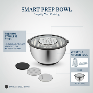थोक स्टेनलेस स्टील सलाद मिश्रण कटोरे सेट के साथ पारदर्शी ढक्कन गैर-पर्ची आधार के साथ सेट किया गया - Product Image 5