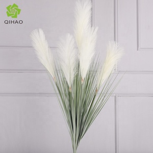QiHao Artificial 5 madre <span class=keywords><strong>Cortaderia</strong></span> Selloana Reed Rosa blanco gris marrón de color crema, Pampas Grass para decoración de la boda - Product Image 3