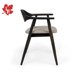 Chaise de salle à manger classique et abordable avec accoudoirs en bois massif, style scandinave, pour la maison et l'hôtel - Product Image 3