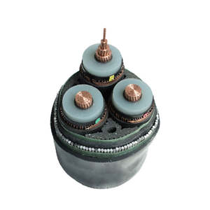 Câble industriel à 3 conducteurs <span class=keywords><strong>de</strong></span> 95 mm, en cuivre, isolé XLPE, blindé par bande <span class=keywords><strong>d</strong></span>'acier, ignifuge, anti-explosion, à faible émission <span class=keywords><strong>de</strong></span> fumée, en <span class=keywords><strong>PVC</strong></span>, pour moyenne tension - Product Image 1