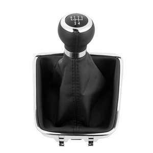 Leather Gear <b>Shift</b> <b>Knob</b> Cover Set 5-Speed 6-Speed For Volkswagen Tiguan Ergonomic Design - Product Image 1