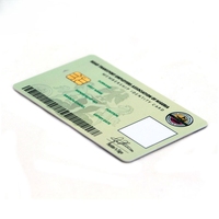 Carte à puce intelligente à contact GSC personnalisée, imprimée, SLE5542, pour le codage de serrure de porte et le contrôle d'accès