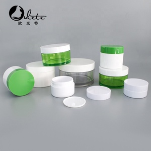 Cosmetics Storage Container 120g 200g 250g Frosted clear PET plastic Jar with plastic screw cap