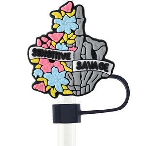 Adornos de PVC para Pajitas de 10 mm con Diseño de Calaveras de 8 mm, Serie Halloween, Accesorios para Bar, Antipolvo, Horror - Product Image 6