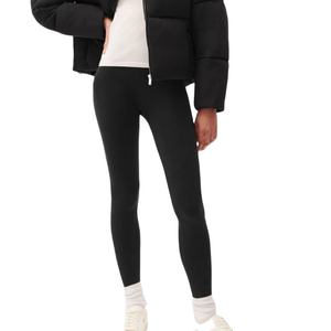 Leggings Deportivos de Algodón Orgánico 100% al por Mayor para Mujer, Pantalones de Cintura Media con Cordón, Cómodos y Ecológicos, Nuevo Estilo - Product Image 3