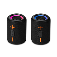 Speaker Stereo Bass Portabel 2-in-1 Tahan Air IPX6, Dapat Dilepas, RGB LED TWS Boom Box Plastik 2000-3000mAh