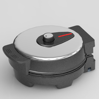 Konb Gaufrier rond classique, surface antiadhésive, multifonction facile à utiliser, gaufrier domestique pour le petit-déjeuner