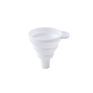 Silicone Funnel Small Telescopic Folding Wide Mouth For Kitchen Oil Pouring Liquid Dispensing Home Use White 1 Piece - Product Image 4