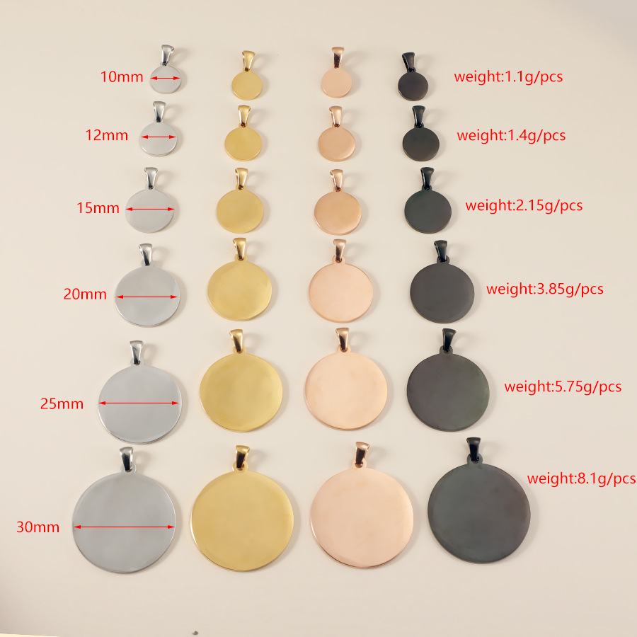 circle pendants brass blank 30mm