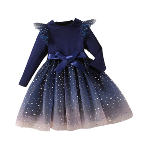 Nouvelle Robe d'été décontractée en jean uni pour filles, style robe de bal à épaules dénudées et manches lanternes, pour adolescentes et grandes filles - Product Image 3