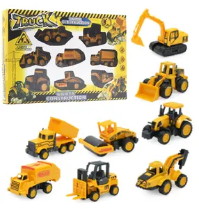 Hotsale 8Pcs/सेट मिनी मिश्र धातु इंजीनियरिंग कार मॉडल ट्रैक्टर खिलौना डंप ट्रक मॉडल 1:64 क्लासिक खिलौना मिनी वाहनों के लिए लड़कों उपहार