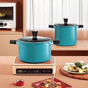 새로운 제품 Nonstick 냄비 대리석 돌 조리기구 세트 스테인레스 스틸 wok Cookingware 수프 냄비 튀김 팬 세트