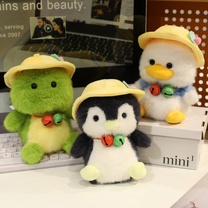 Peluche da 18 cm della <span class=keywords><strong>serie</strong></span> Compagno da Scrivania, a forma di <span class=keywords><strong>Panda</strong></span>, Pinguino, Piccolo Dinosauro, con Campanellino, per Macchine Distributrici di Giocattoli a Pinza - Product Image 2