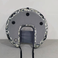 Bateau miniature compact rond à moteur électrique gonflable léger pour la pêche avec siège