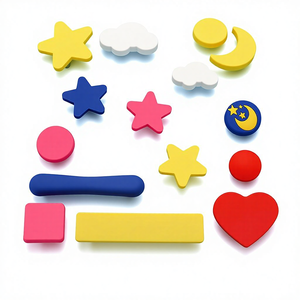 Tiradores de Muebles Infantiles de Plástico con Diseño de Nubes, Luna y Cielo, Serie de Dibujos Animados, Protección Ambiental - Product Image 1