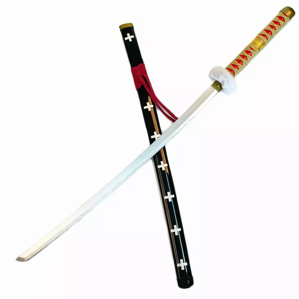 Japan Sauron Anime Cosplay Props Handwork Wooden Model Wholesale Weapon Bamboo Real Katana Toy Sword Wooden Sword