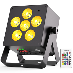 50W rgbwa + UV 6-in-1 có thể sạc lại pin LED PAR có thể sân khấu ánh sáng DMX512 ứng dụng điều khiển từ xa vuông DJ Par đèn - Product Image 1