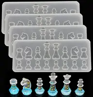 New Arrival Non-stick Easy Release Chess Resin Mold Silicone Chess Pieces Molds
