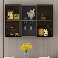 Armoire murale créative ouverte adaptée à l'affichage de livres/plantes vertes