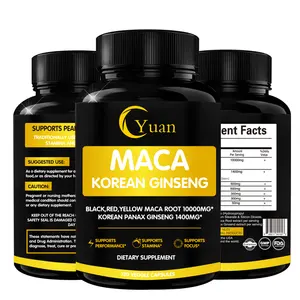 Vente chaude de compléments alimentaires naturels de haute qualité Marque privée Résistance maximale Capsules de <span class=keywords><strong>ginseng</strong></span> Super Man Maca - Product Image 1