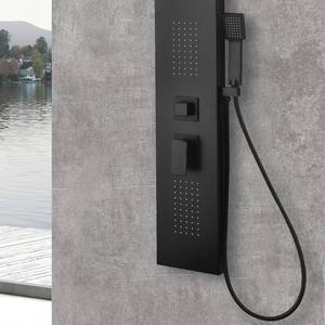 Kamalu colonna doccia idromassaggio nera KAM-K7300N con effetto cascata e Set di Hardware da bagno miscelatore a 4 funzioni - Product Image 1