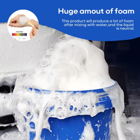 Produit de lavage de voiture 1L de mousse de couleur avec mousse épaisse a de fortes capacités d'émulsification et de décontamination enlever l'asphalte