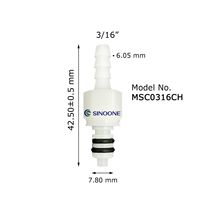 Connecteur d'équipement médical, raccord de tuyau pour machine de beauté, connecteur rapide pour purificateur d'eau, joint pour machine à café, raccord de tuyau pour nébuliseur