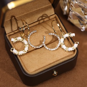Pendientes de botón de esmalte francés súper brillantes para mujer, accesorios de lujo, estilo delicado, dulce <span class=keywords><strong>y</strong></span> elegante, con circonita - Product Image 2
