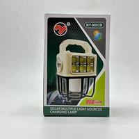 Nouvelle lampe de camping solaire LED transfrontalière portable multifonction pour extérieur, lampe de tente, batterie externe, interrupteur manuel, autonomie de 999 heures