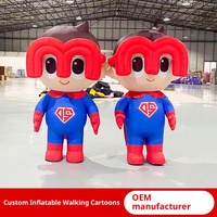 Costumes gonflables promotionnels avec logo 3D, mascottes de marque ambulantes pour salons professionnels et événements commerciaux