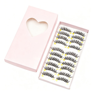 Extensions de cils individuels faits main, mixtes, en faux vison, légers, doux, en grappe, longs et effilés, pour volume intense - Product Image 1