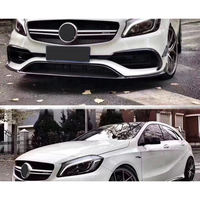 Nouveau pour Mercedes Benz Classe A W176 LCI 2016-2018 Sport Noir Brillant Plastique A45 AMG Séparateur de Pare-chocs Avant