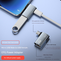 USB OTG Kabeladapter 4K 90 Grad Linkswinkel Stromversorgter Micro USB zu USB OTG Adapter für TV Tablet Fire TV Stick 4K