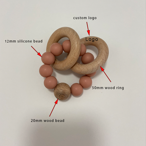 2020 nouveau-né En Caoutchouc Naturel <span class=keywords><strong>Dentition</strong></span> <span class=keywords><strong>Silicone</strong></span> Bébé Anneau De <span class=keywords><strong>Dentition</strong></span> En Bois - Product Image 2