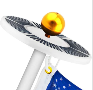 LEDs 136 luce solare pennone solare da giardino portatile da campeggio a LED lanterna da appendere la luce del palo della bandiera solare - Product Image 5