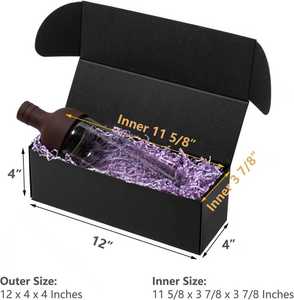 Tùy chỉnh màu đen vận chuyển Hộp 12x4x4 máy bay hộp sinh nhật Hộp quà tặng Hộp Tùy chỉnh in logo bao bì hộp - Product Image 2