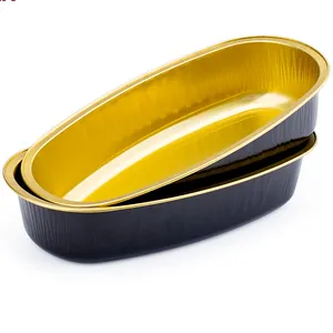 Abl Pack Party Gekleurde Aluminium Food Tray Cake Cup Dessert Shop Folie Container Hotel Restaurants Wegwerp Taartfolie Container