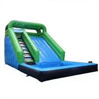 Toboggan Aquatique Gonflable Commercial en PVC, Conception Humide ou Sèche pour Enfants et Adultes, Idéal pour Usage Domestique ou Aire de Jeux