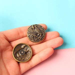 Zytpanvm PC Vintage Brass Phoenix Totem Conch Rivets Spiral Decorative <b>Metal</b> Hardware Special For DIY Leather <b>Wallet</b> Making Acce - Product Image 2