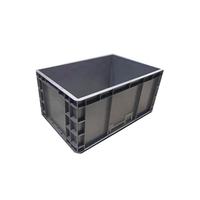 Boîte de manutention empilable en plastique, caisse de manutention en plastique, conteneur à parois droites, caisses d'expédition, personnalisation de la couleur et du logo