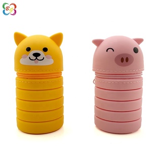 Porte-<span class=keywords><strong>crayon</strong></span> pliable en silicone durable de conception créative promotionnelle pour le bureau de bureau d'école - Product Image 5