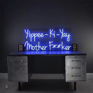 Dropshipping No MOQ Custom Business Logo <b>LED</b> Neon <b>Light</b> Sign Acrylic Transparent Base Wall Lighted Board for Cafe Shop <b>Bar</b> - Product Image 1