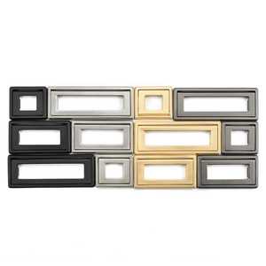 Modern Minimalist Rectangle Drawer Handles Zinc Alloy Concealed Pulls Easy Installation Wardrobe Bedside Table - Product Image 1