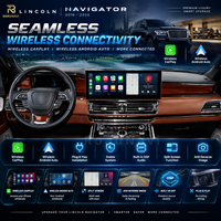 Écran HD RoadNavi 13,3'' Navigation Android pour Lincoln Navigator 2016-2026 Autoradio Lecteur Tableau de bord CarPlay sans fil GPS
