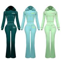 Ensemble de vêtements de sport pour femmes, imprimé sur mesure, style hip-hop, à capuche, coupe ajustée, léger, écologique, extensible dans quatre directions, anti-transpiration