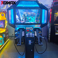 Machine de jeu d'arcade de tir à la pistolet à monnayeur pour deux joueurs, 55 pouces, pour aire de jeux intérieure
