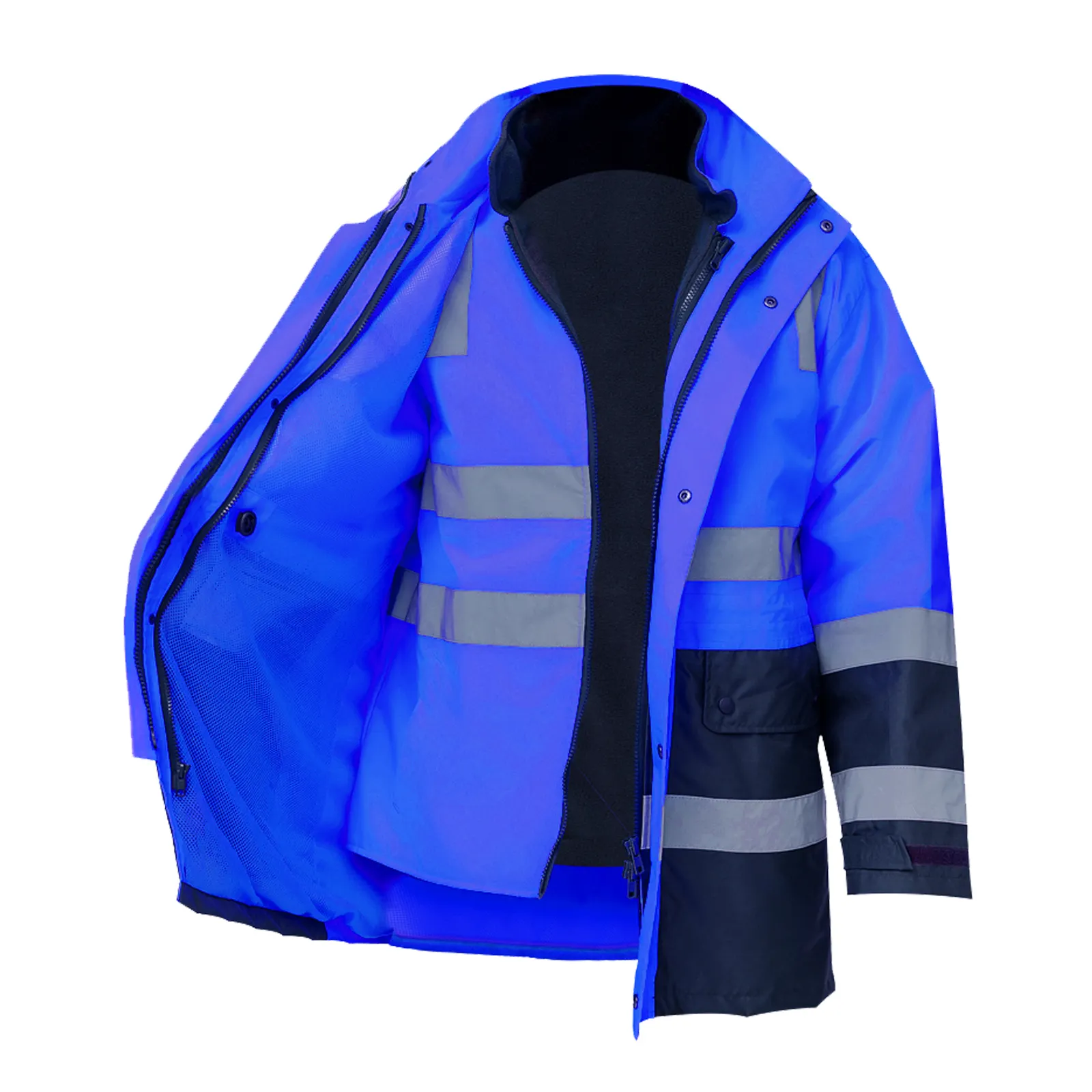 Safety Construction Jacket Reflective Windbreaker Jacket High Visibility Winter Worker Men Jacket Reflective Clothes