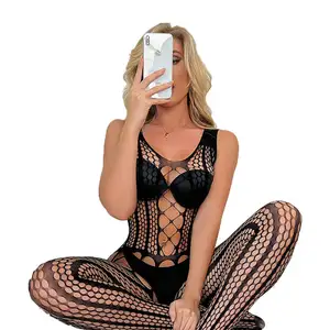 Tights for Women Plus Size Sexy Open Crotch Body Stocking Bodysuit  Nightwear Lingerie Women Underwear Sheer Tights for Women