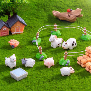 Vente en gros de micro-accessoires de décoration de paysage de ferme d'agneau mignon et créatif petit ornement - Product Image 2
