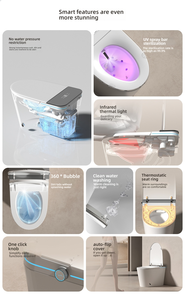 Nhà vệ sinh thông minh tự động với ghế nóng điều khiển từ xa S-Trap thoát nước Hệ thống xả nước tiên tiến - Product Image 2